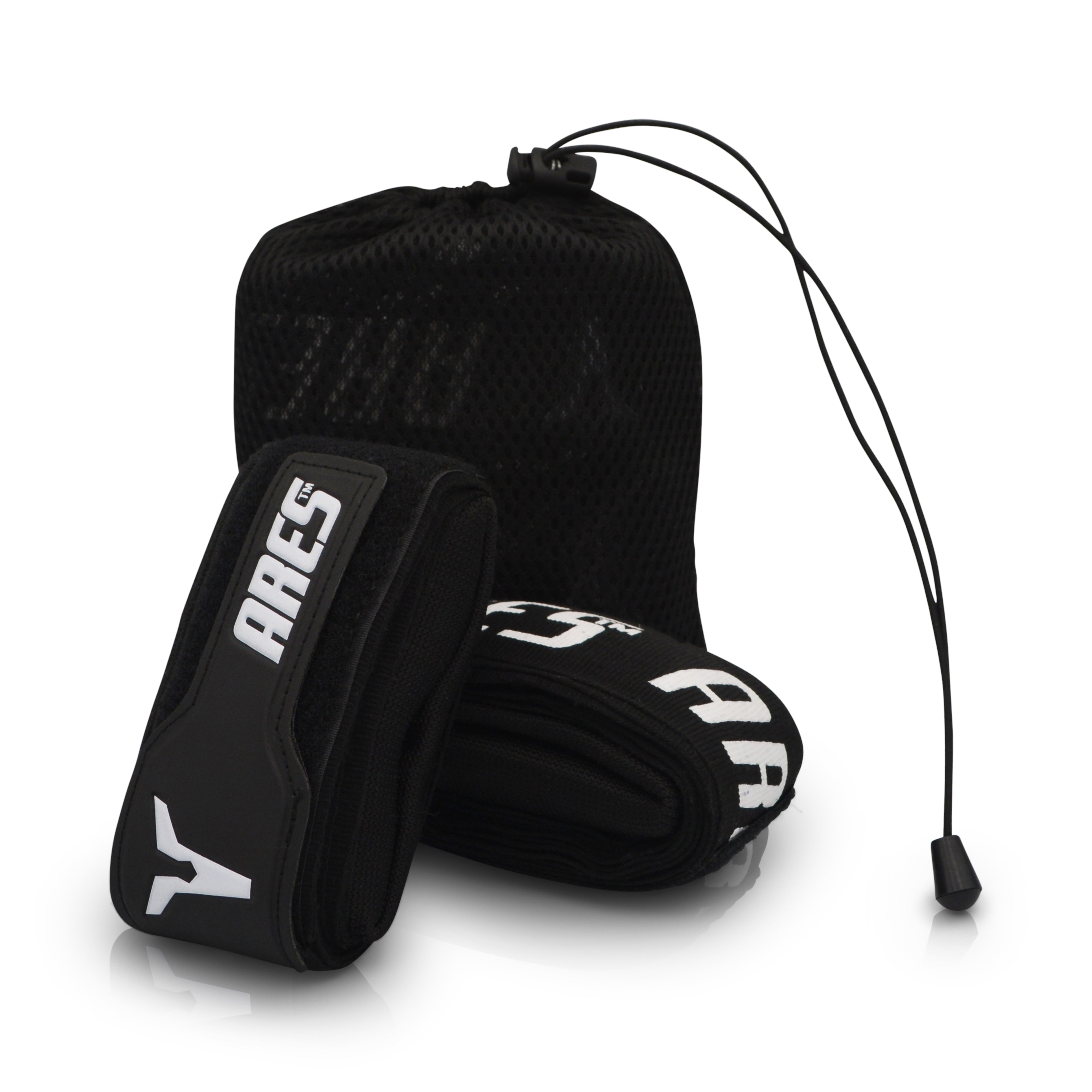 Apollo Hand Wraps with Gel & Foam Knuckle Pad - Black